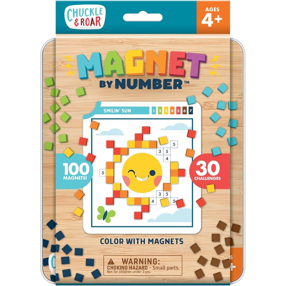 Chuckle And Roar Magnet By Number Magnetic Puzzle Kit front view