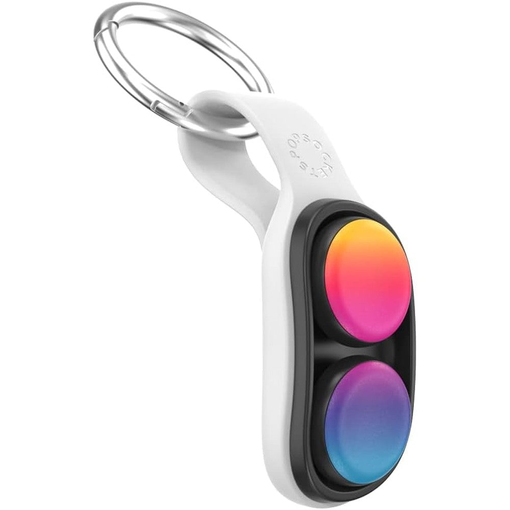 PopSockets PopPuck Day Trip magnetic fidget toy front view showcasing white base and green leash