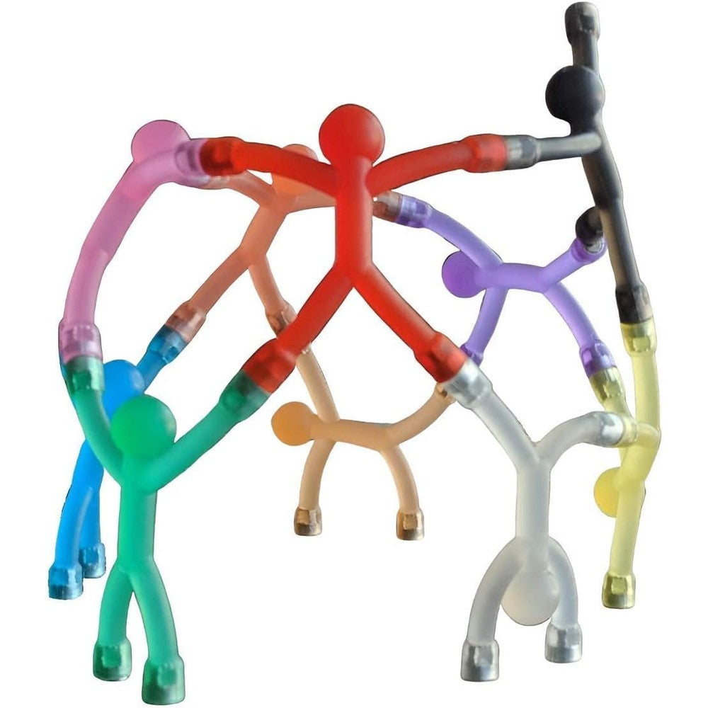 MAGMEN Magnetic Fidget Toys 10 Piece Opaque Set front view of colorful humanoid figures.