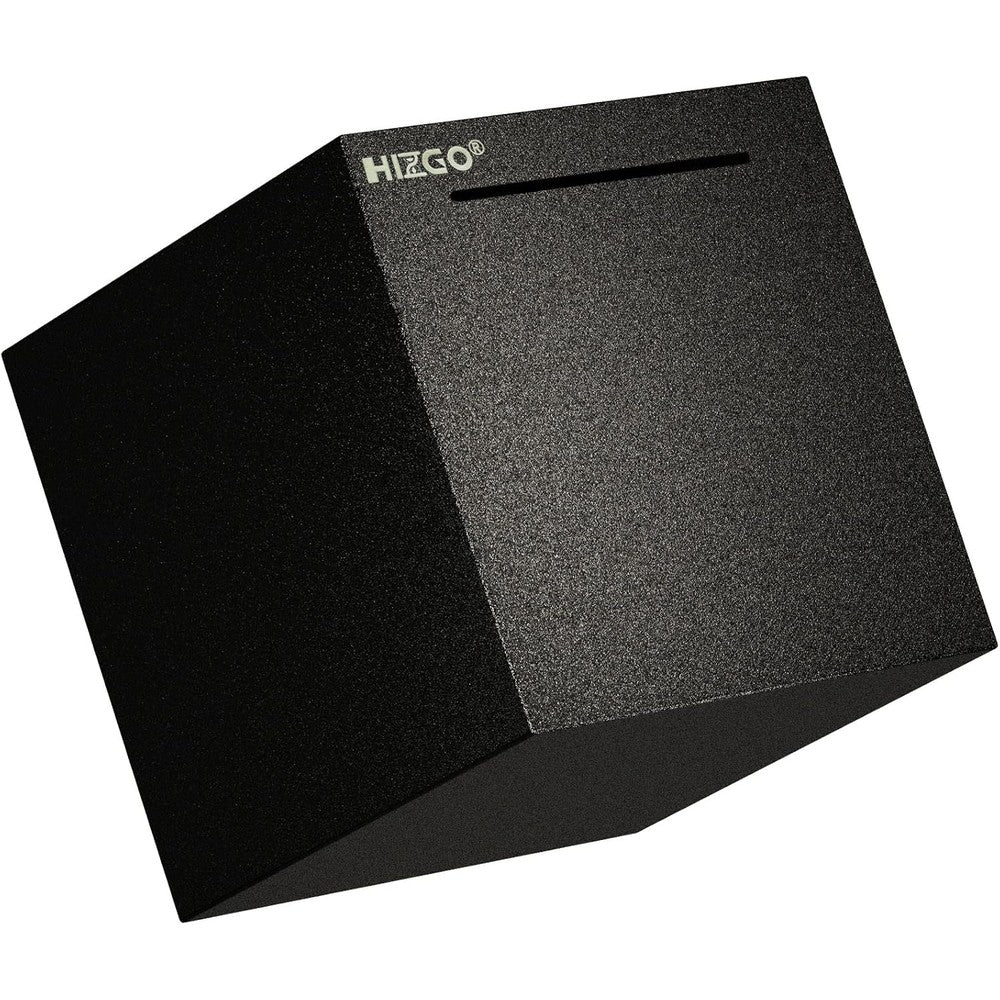 Hizgo adult piggy bank front view matte black stainless steel savings box