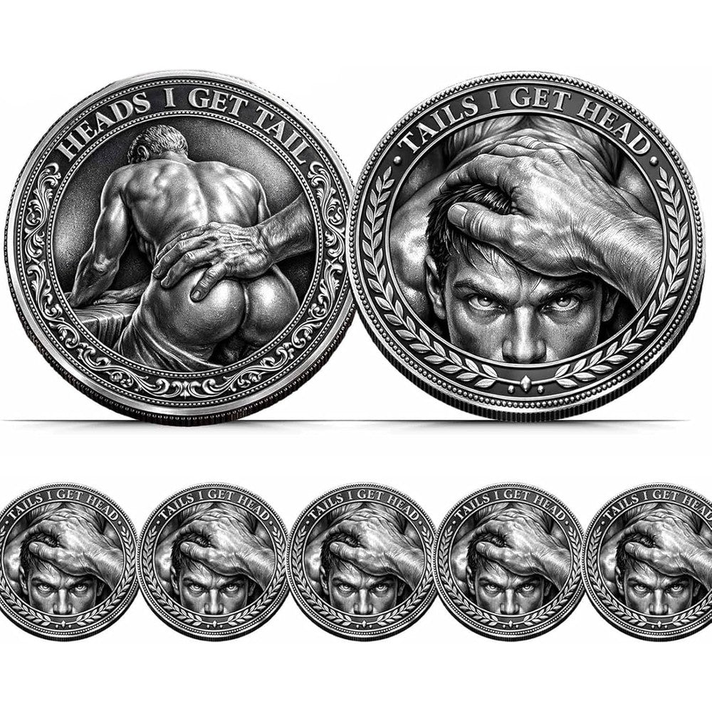 Godnheart Heads I Get Tail Commemorative Coin front view showing detailed engraving