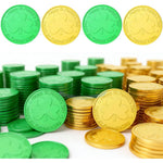NEWHOOK St Patricks Day plastic coins front view for Irish party decorations