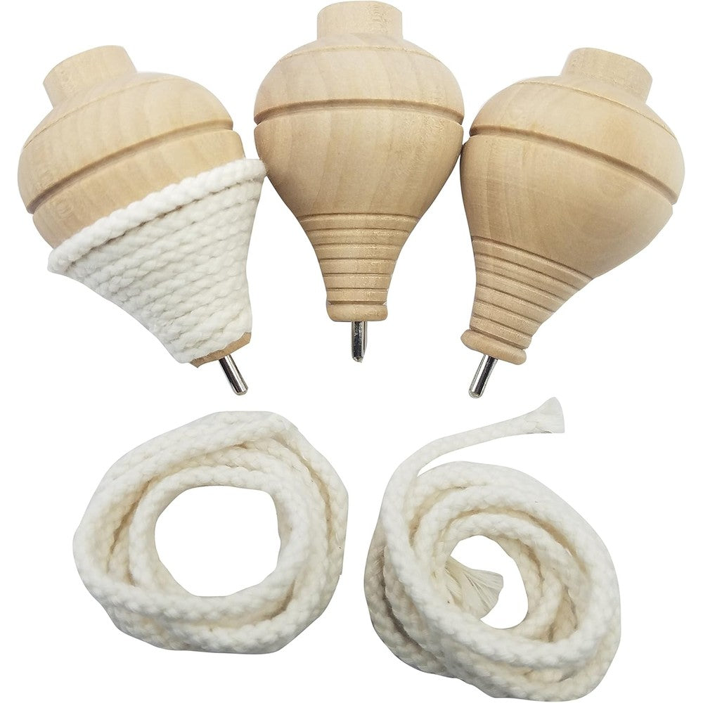 Adventure Awaits 3 pack hand carved wooden trompos tops front view