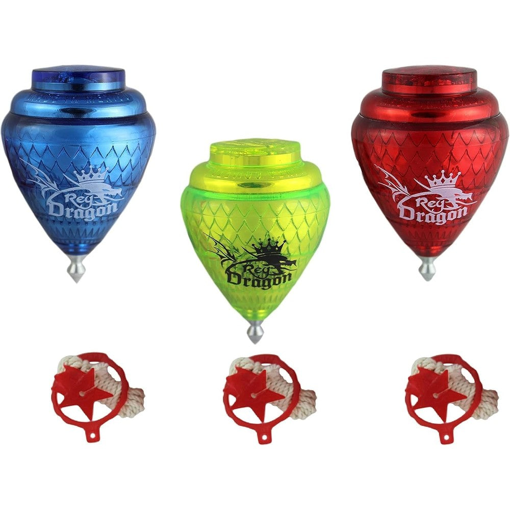 Cometa Rey Dragon durable plastic spinning top front view
