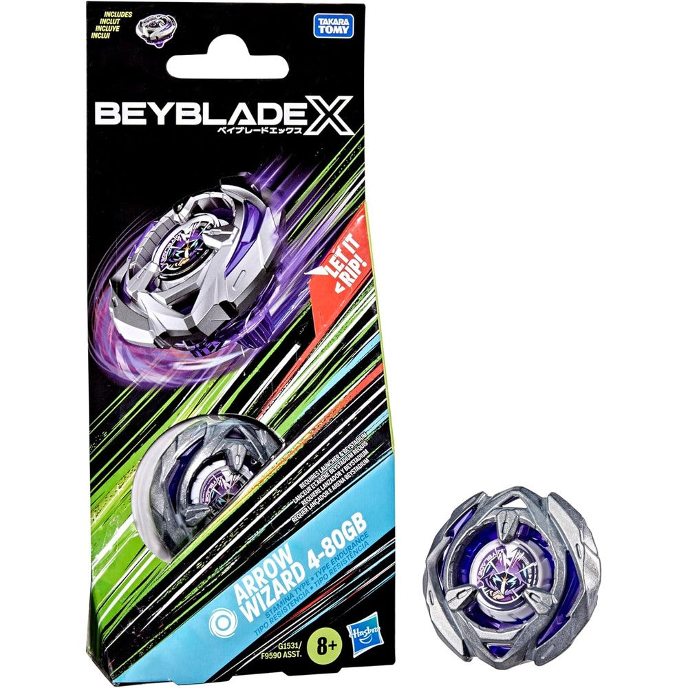 Beyblade X Arrow Wizard 4-80GB Booster Pack Set Stamina Type Battling Top Authentic Takara Tomy Design For Ages 8 Plus - Image 1