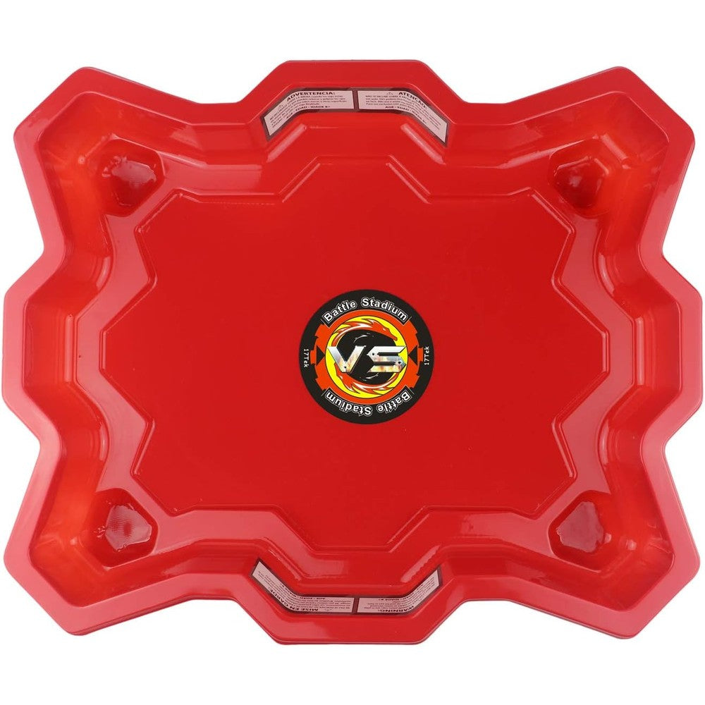 17Tek red spinning top battle arena stadium top view