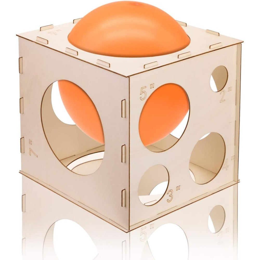 Fireboomoon 9-hole collapsible wood balloon sizer box front view