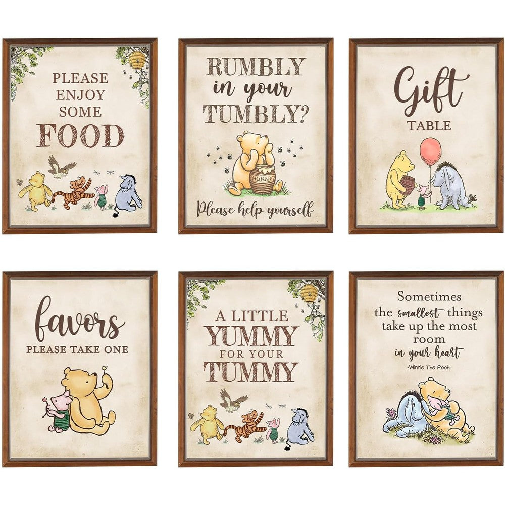 Shellbobo Winnie Bear baby shower table sign centerpiece set