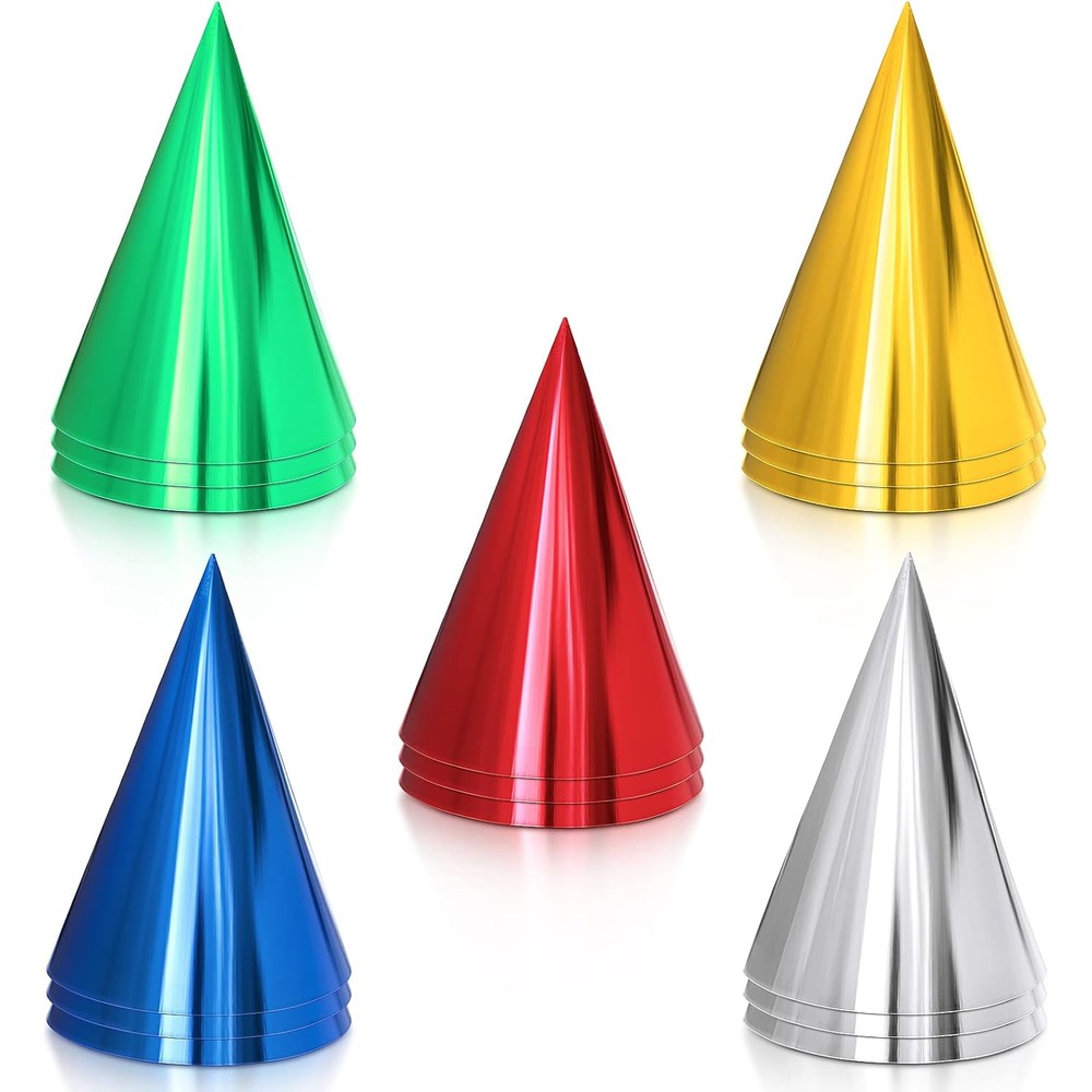 Sumind colorful birthday party hats 15 pieces pack front view showcase