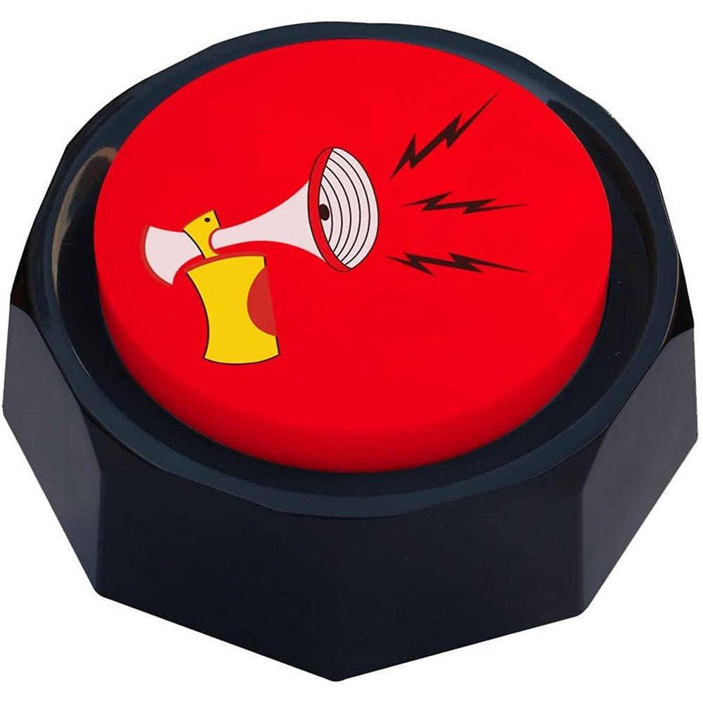 Ribosy air horn button front view with red button and black base