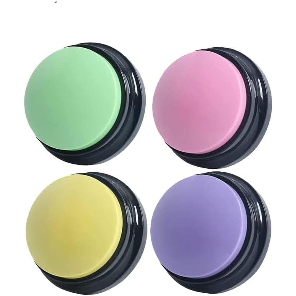 Pelteflu voice recording button set 4 color pack front view