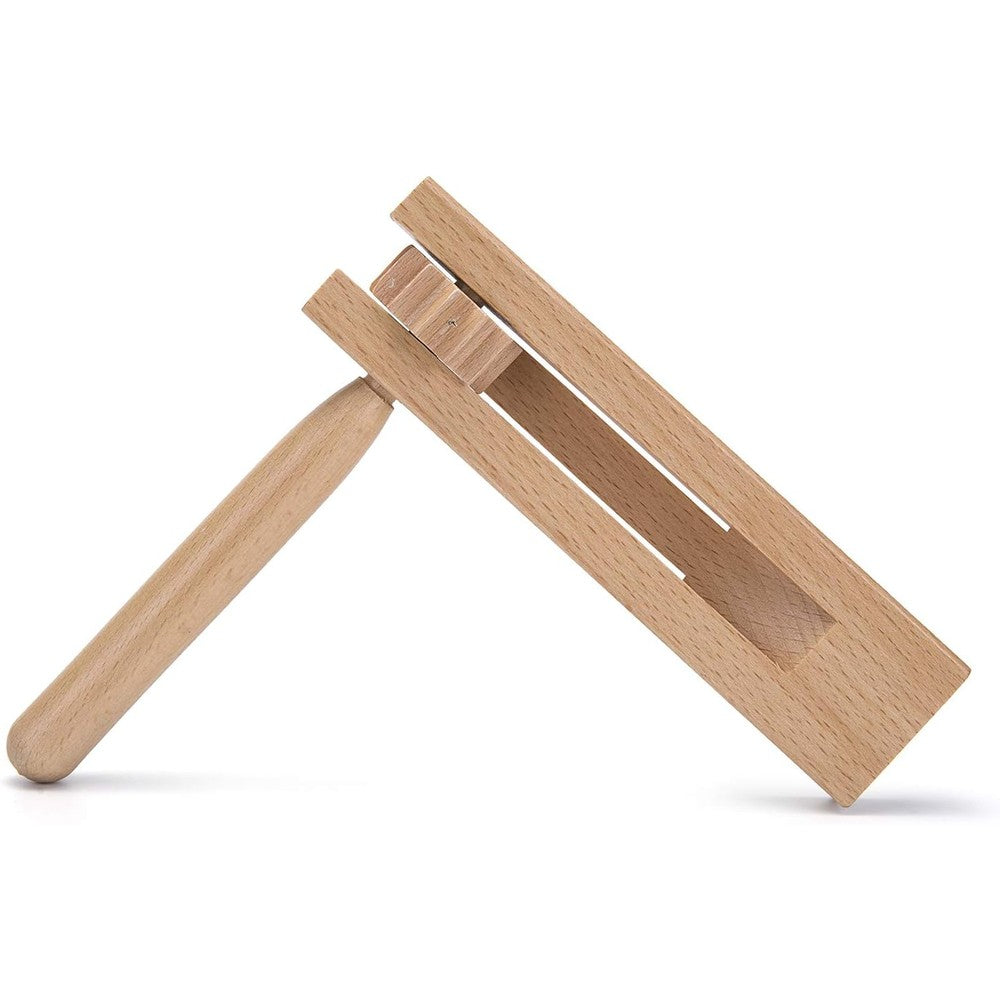 Mihey traditional wooden Matraca toy front view noise maker