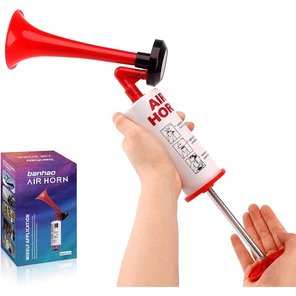Banhao aluminum handheld air horn front view manual pump noise maker