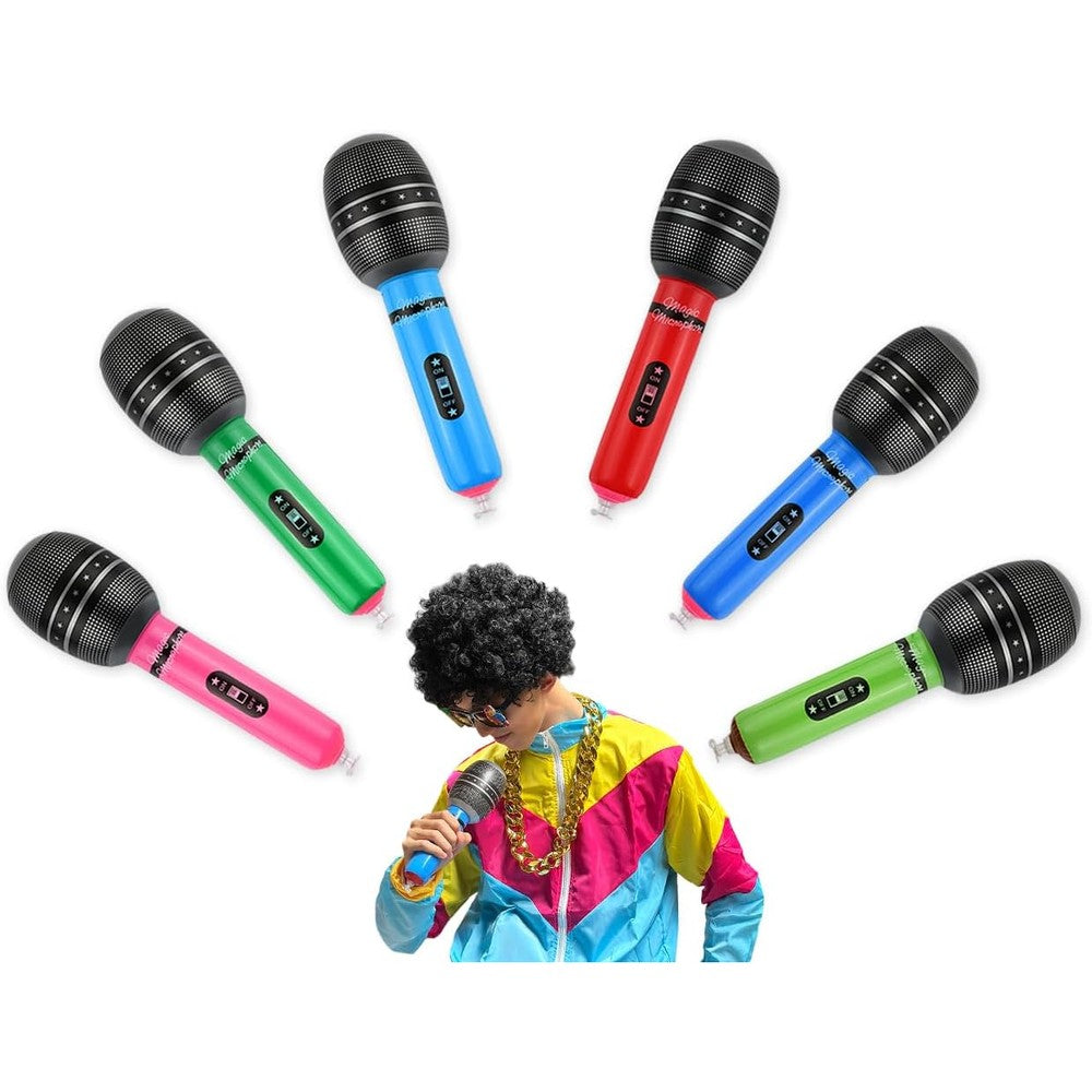 DS. Distinctive Style inflatable microphones 6 piece set front view