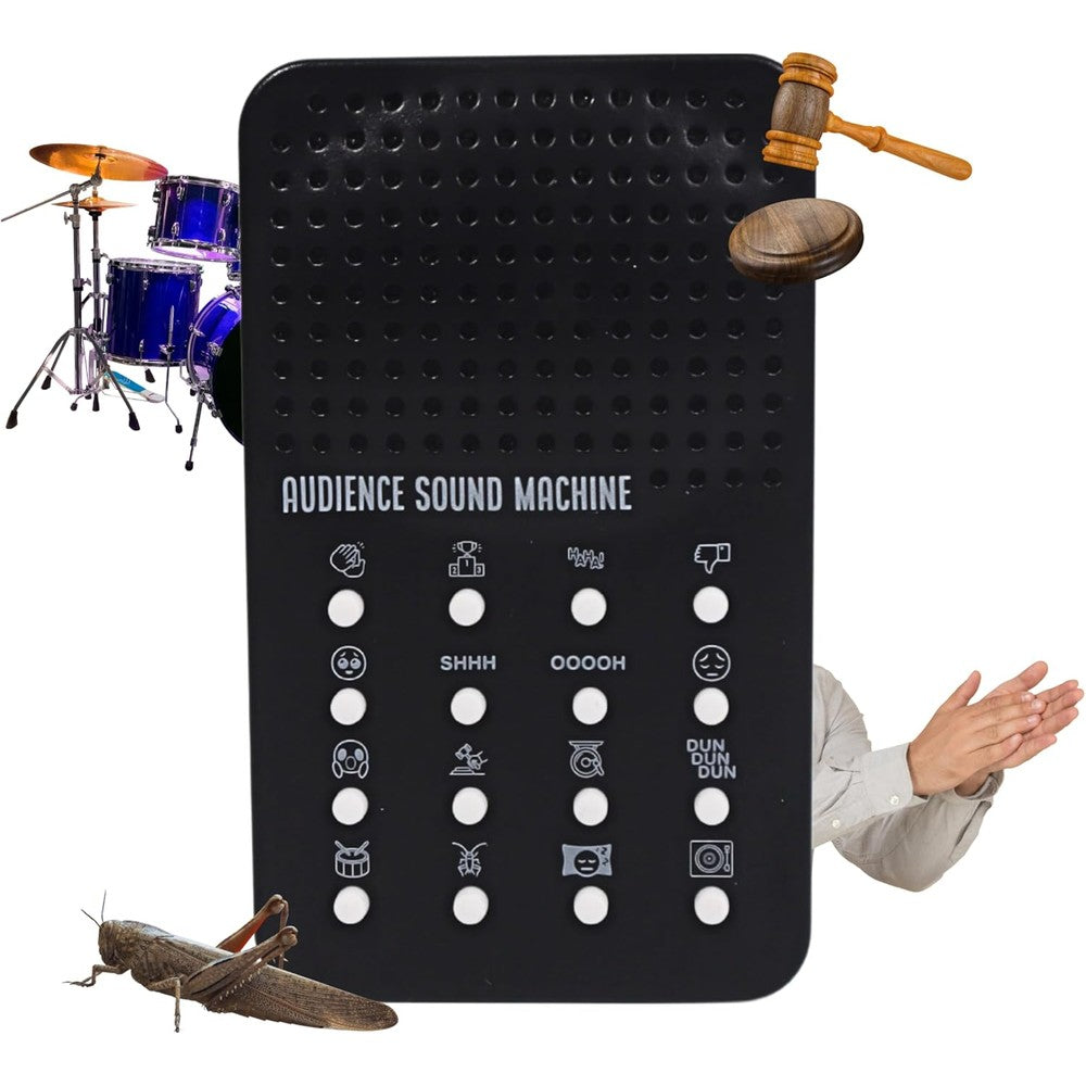 Zany Trains Audience Sound Machine front view showing 16 sound effect buttons
