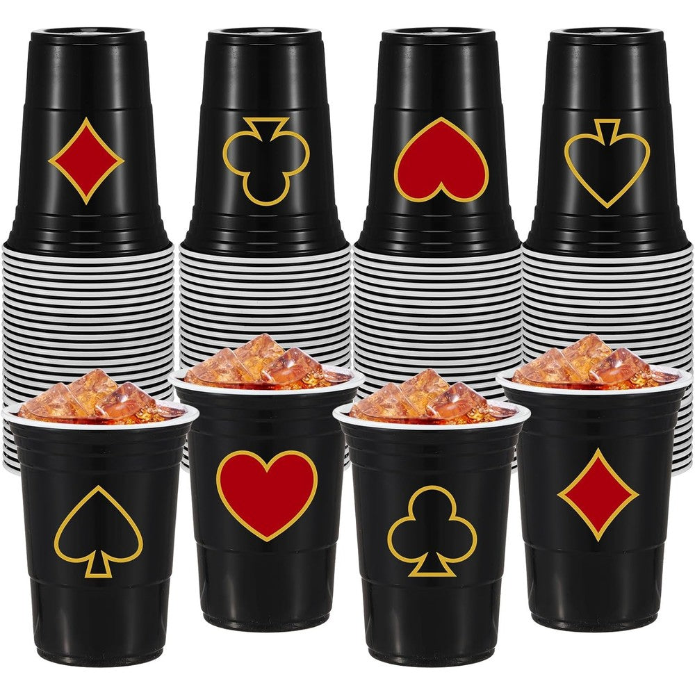 Ziliny 48 piece casino party cups front view