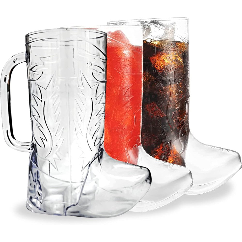 4E's Novelty cowboy boot mug cups front view