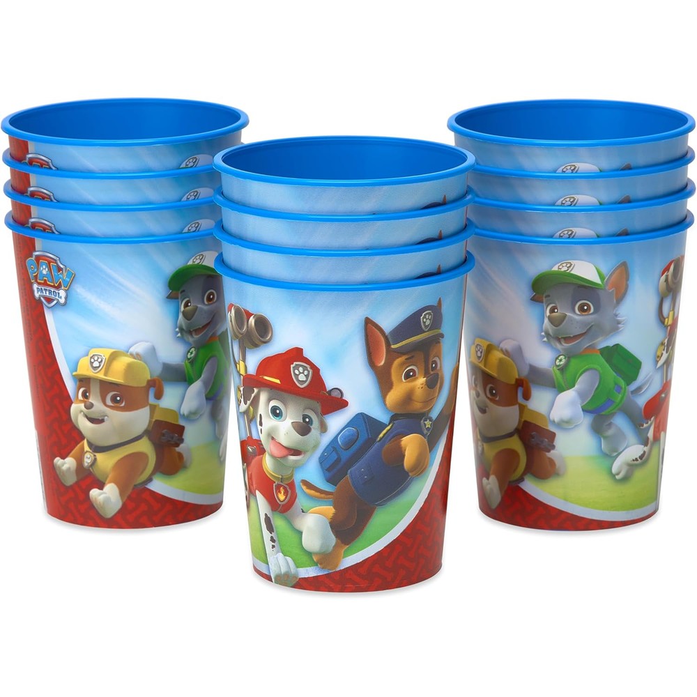 American Greetings Paw Patrol plastic cups front view