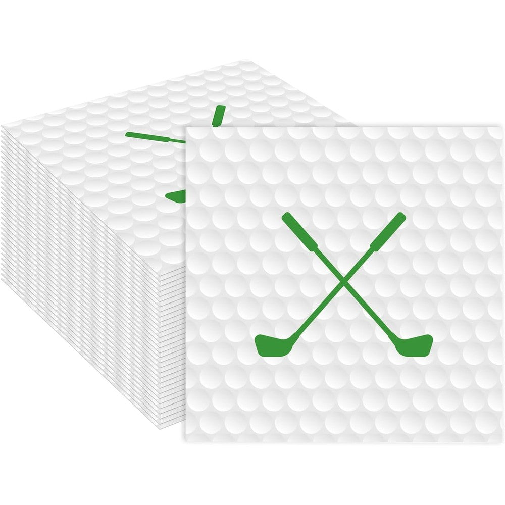 PUEVENYI golf paper napkins front view showing green sports theme design