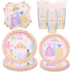 Amscan princess themed party tableware set front view