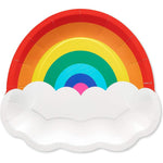 American Greetings rainbow dinner plates front view