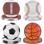 Ittebiss 48 pieces sports birthday party plates front view