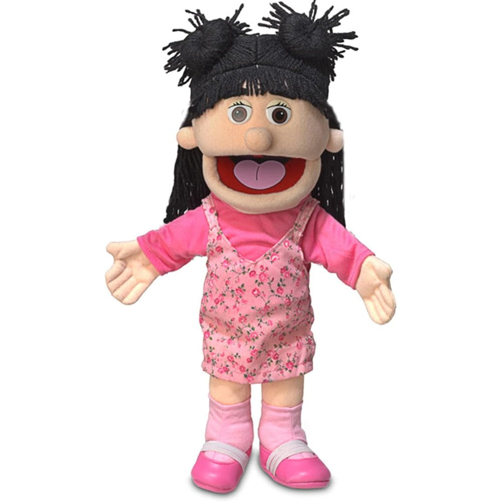 Silly Puppets Susie Peach Girl 14 inch hand puppet front view