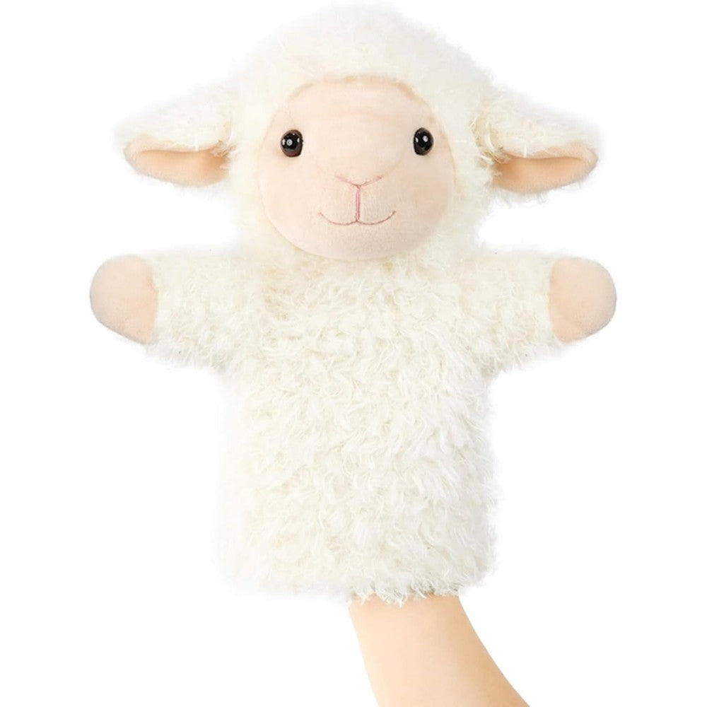 Zuxucuvu plush sheep hand puppet front view