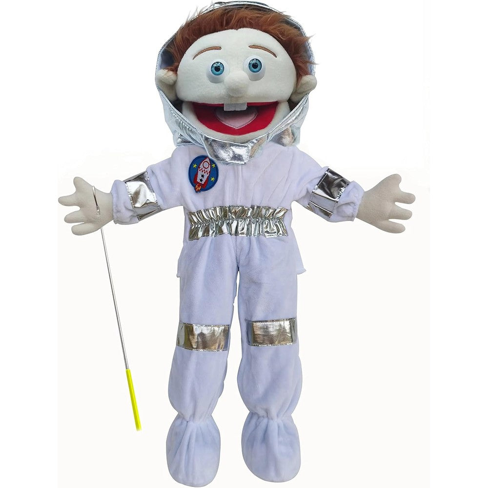 Rodayna 25 Inch Astronaut Cosmonaut Spaceman Full Body Ventriloquist Style Hand Puppet With Movable Mouth And Arm Control Rod - Image 1