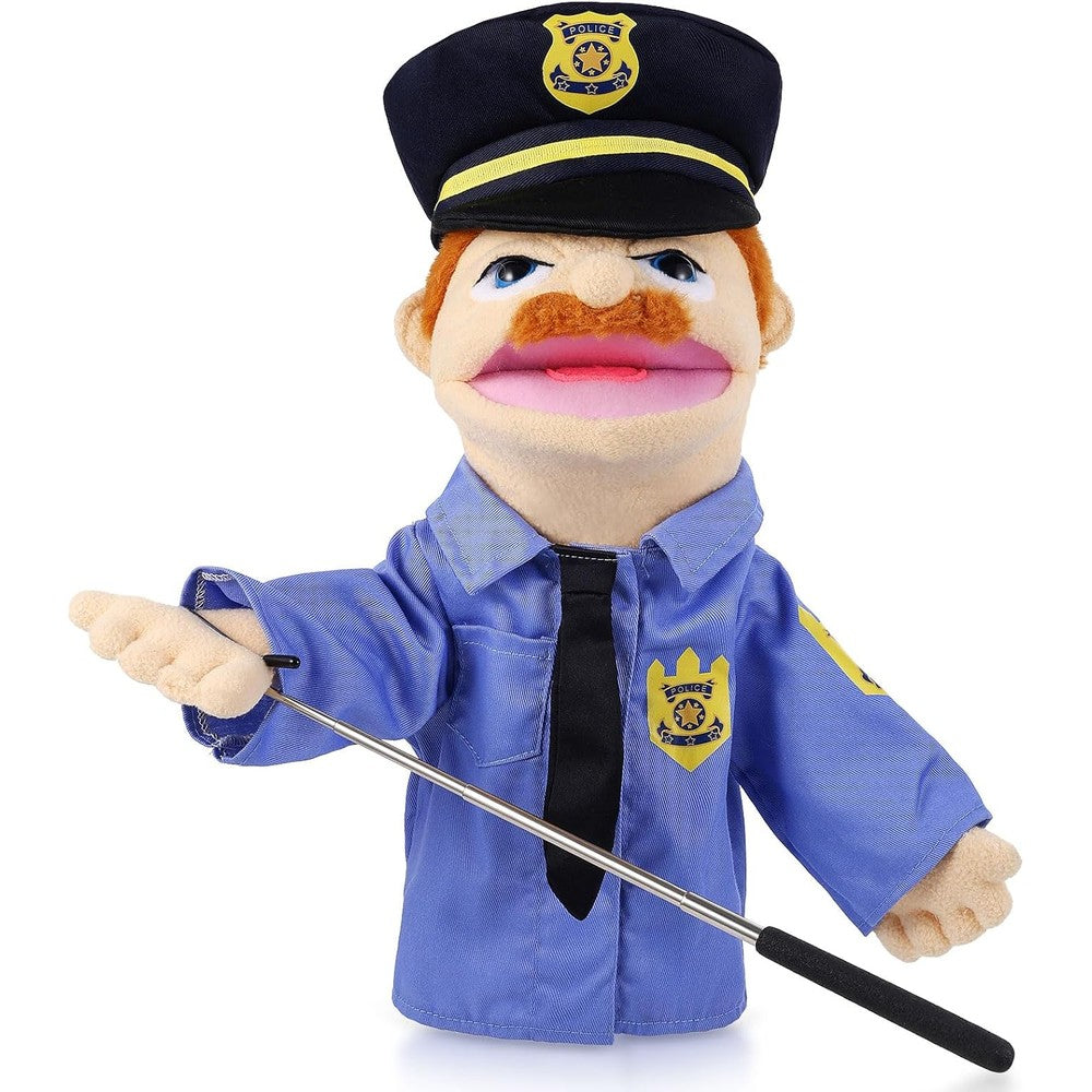 Youngjoy Police Officer plush hand puppet front view
