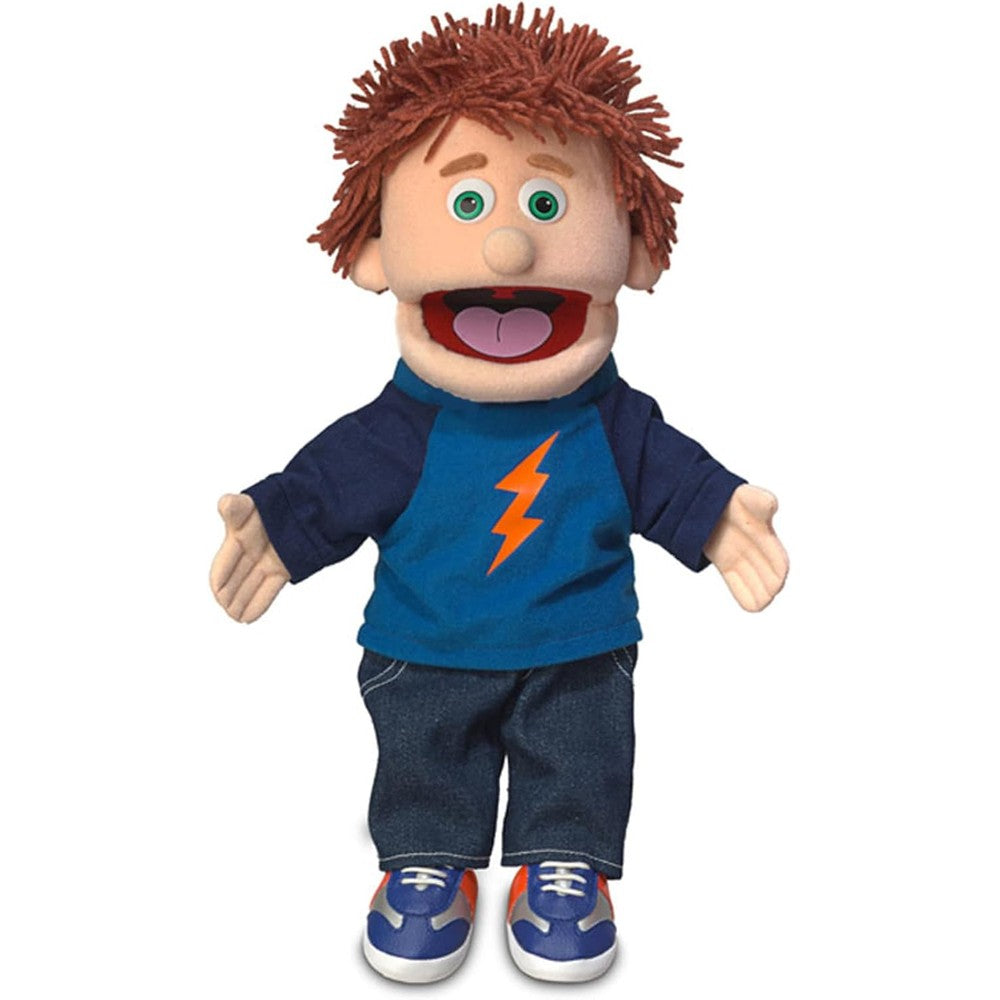 Silly Puppets 14 Inch Tommy Peach Boy hand puppet front view