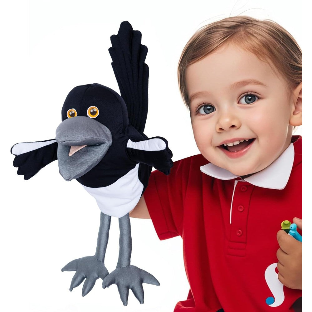Steve and Maggie Maggie Magpie plush hand puppet front view