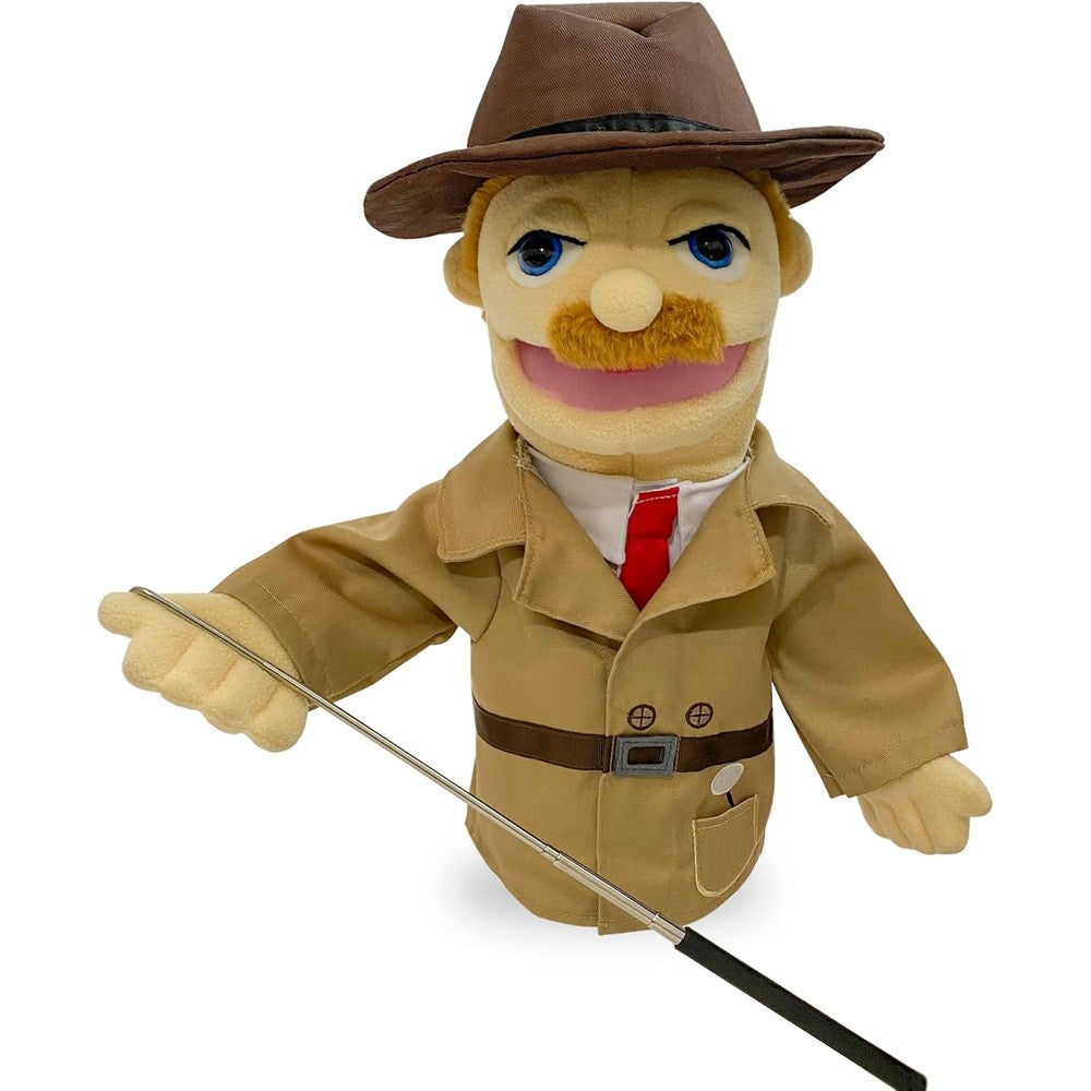 Okegztoa detective plush ventriloquist puppet front view