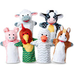 Melissa & Doug Barn Buddies hand puppets set front view