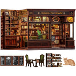 Fsolis Book Nook Kit Corner Coffee Shop front view