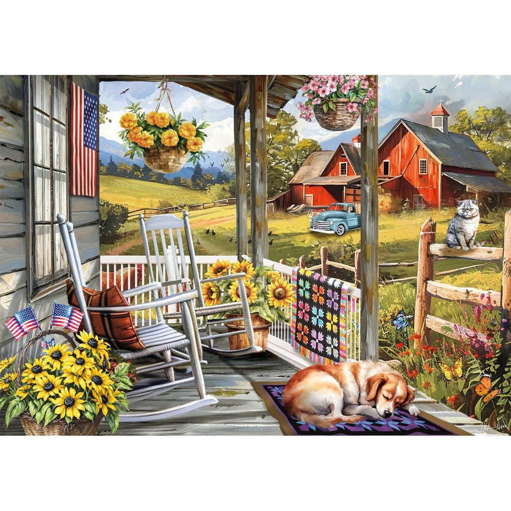 Buffalo Games Tom Wood Mr Grumpy Grey puzzle front view of retail box