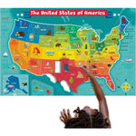 Chuckle And Roar USA Map Floor Puzzle front view of packaging box