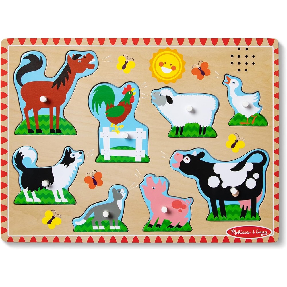 Melissa and Doug Farm Animals Sound Puzzle front view
