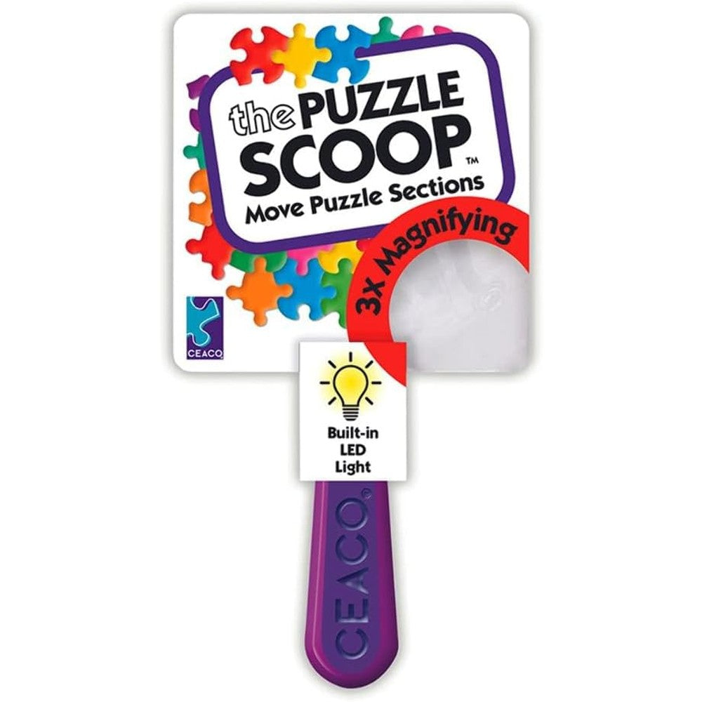 Ceaco Puzzle Scoop front view handheld accessory with magnifying lens