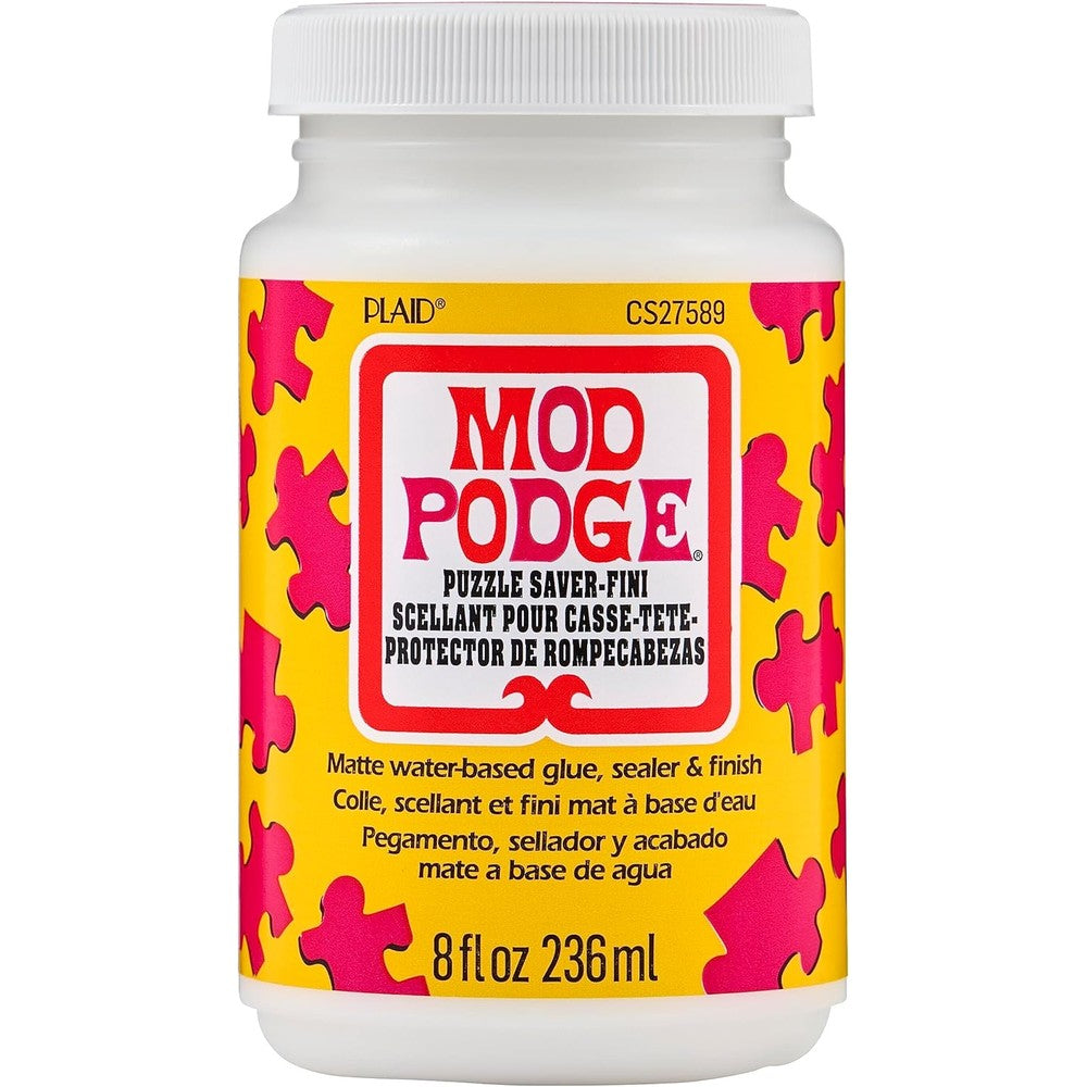 Mod Podge Puzzle Saver eight fluid ounce bottle front view premium matte formula