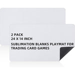 Yexiya 2 pieces blank white sublimation card game mats