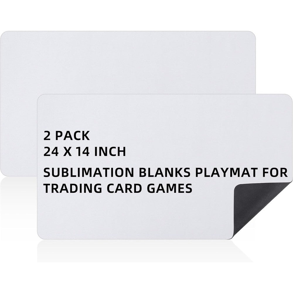 Yexiya 2 pieces blank white sublimation card game mats