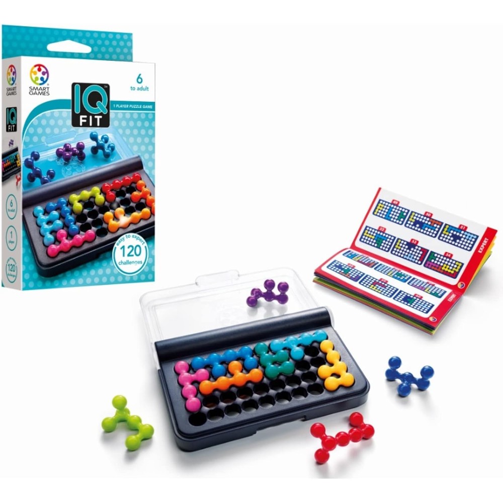 SmartGames IQ Fit compact travel puzzle game front view layout