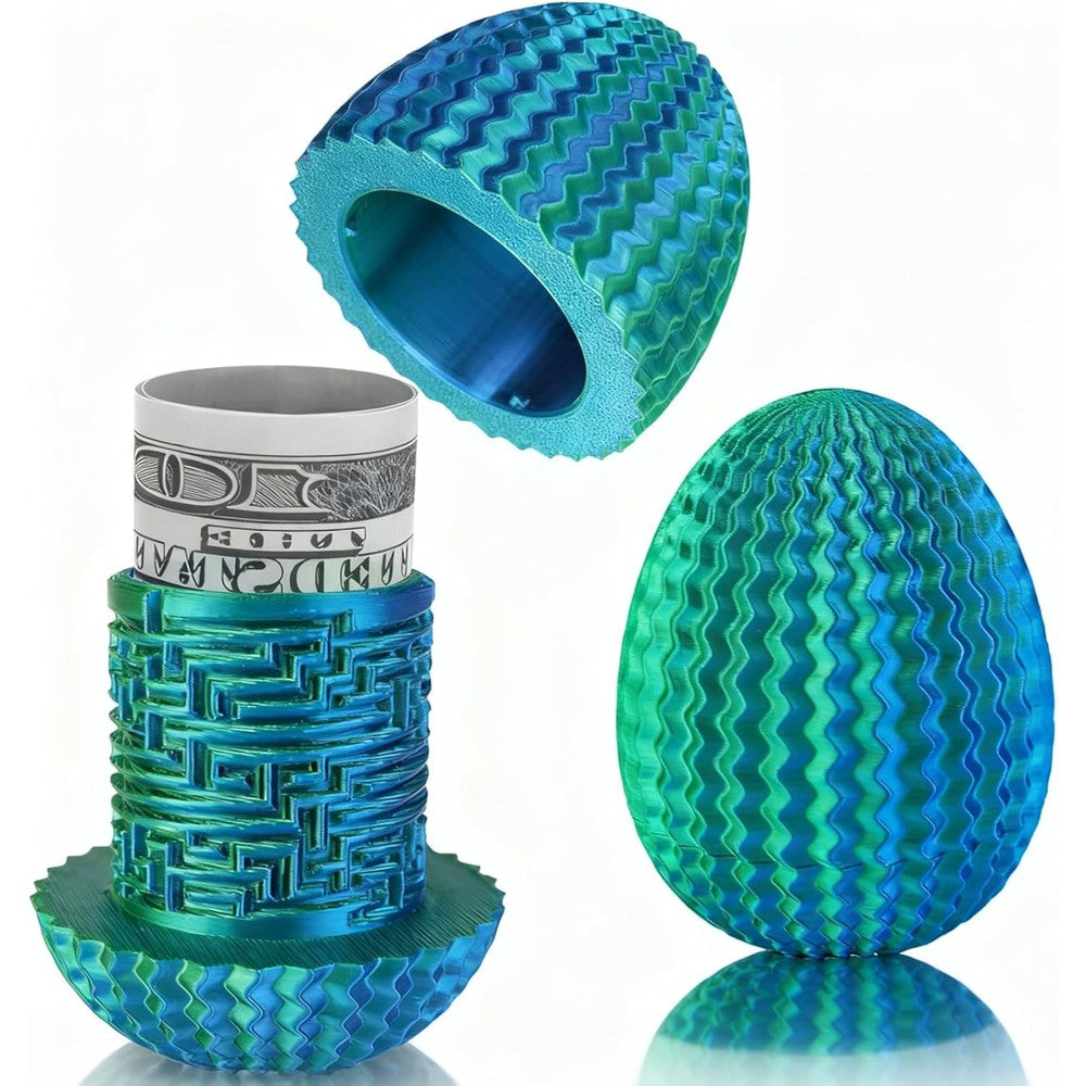 Wtohobby Mystery Egg Maze Box front view showing the blue-green gradient exterior.