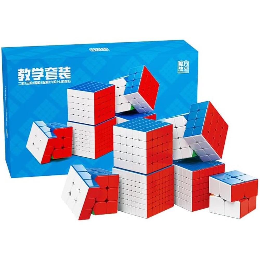 Cuberspeed Moyu MFJS WCA 2-7 speed cube bundle front view