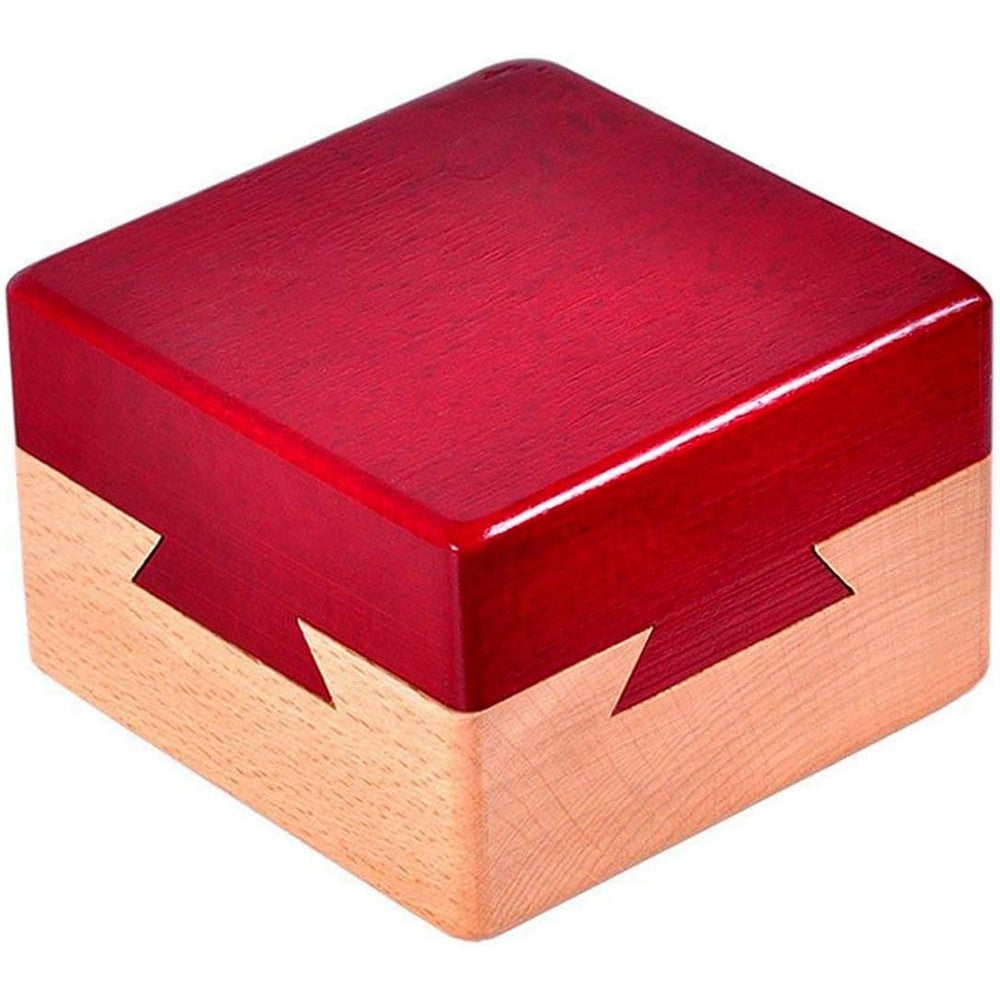 DC-BEAUTIFUL wooden impossible dovetail puzzle box front view