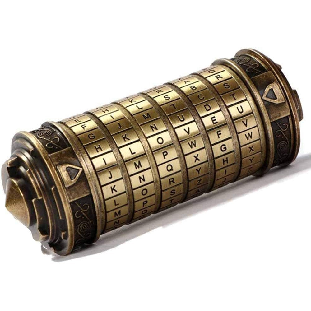 VoltGifts mini cryptex da vinci code lock puzzle box front view