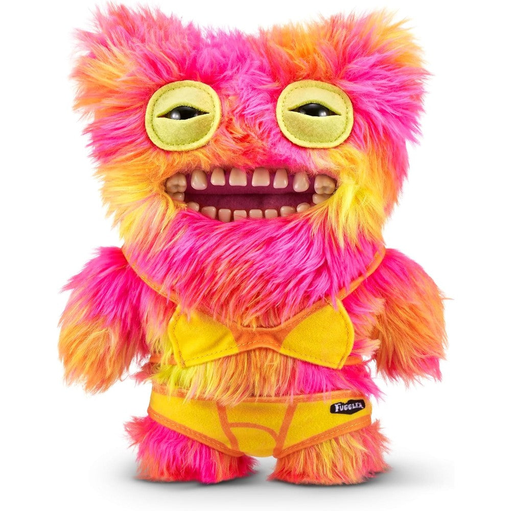Zuru Fuggler Vacay Vibes Mr Buttons plush toy front view showing realistic teeth