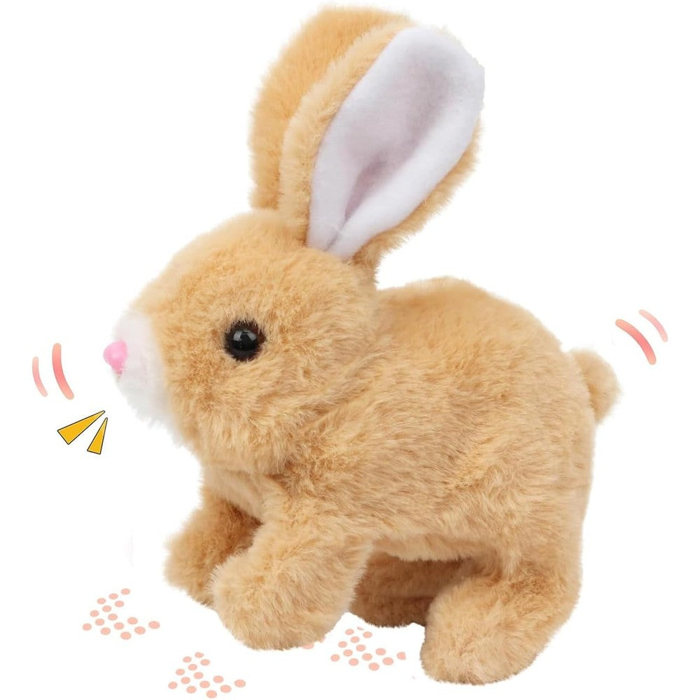 Kehoo realistic interactive hopping bunny toy front view