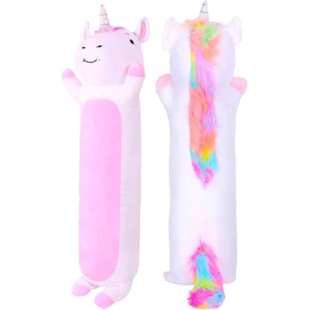 Cuddle Paws unicorn plush body pillow for kids front view soft hugging toy